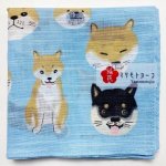 画像1: ピースワンコハンカチ　柴犬づくし (1)
