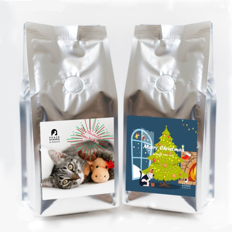 画像1: クリスマスニャンココーヒー200g (1)